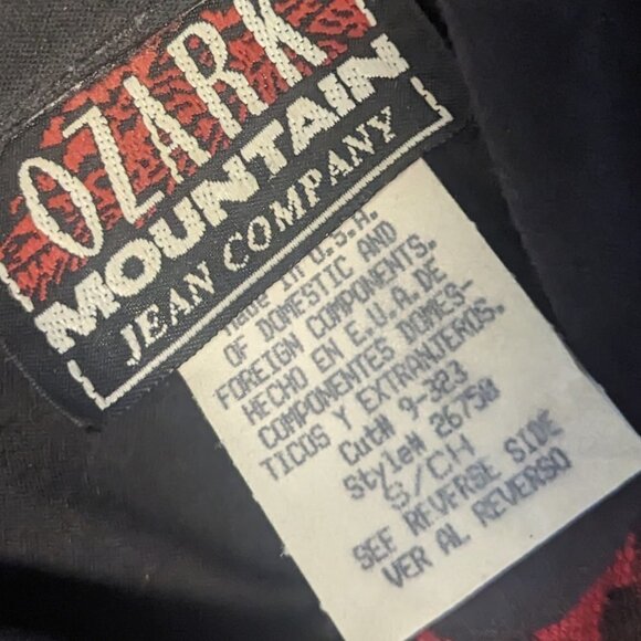 Western Unconventional Lace Button Top Fringe VTG Country Ozark Mountain Jean - Picture 3 of 5